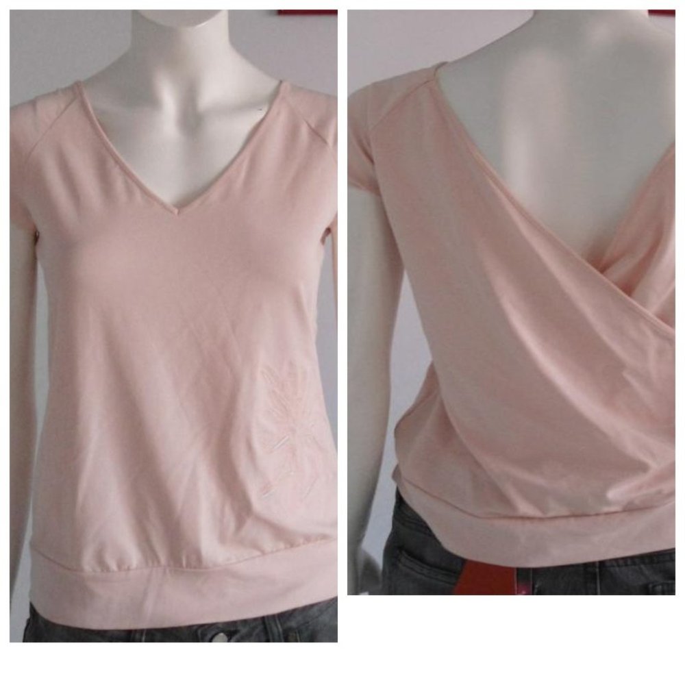 NWT Cop Copine Interesting Blouse with Wrap on the Back and Embroidery